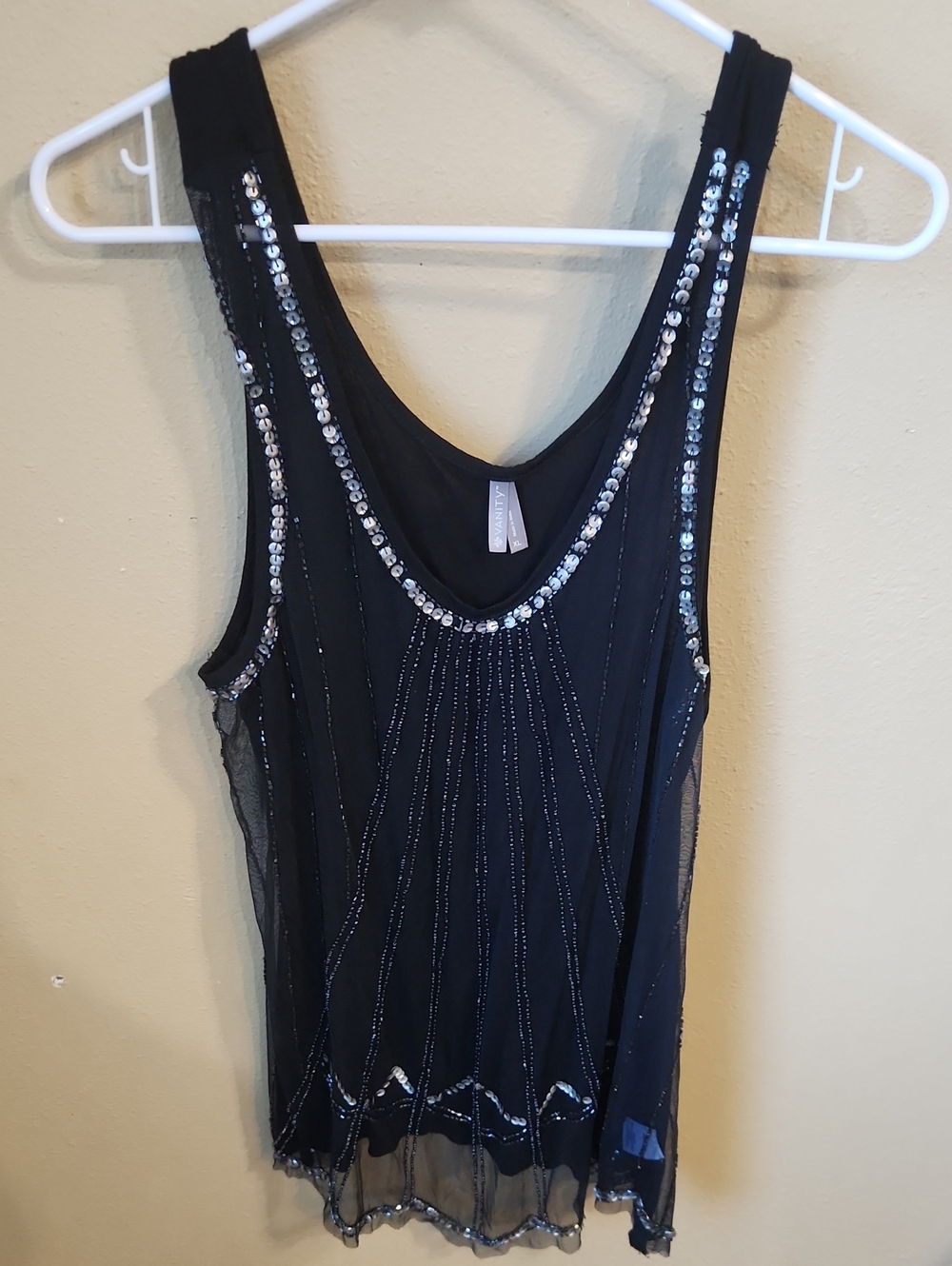 Vanity Black Ribbed Knit Top